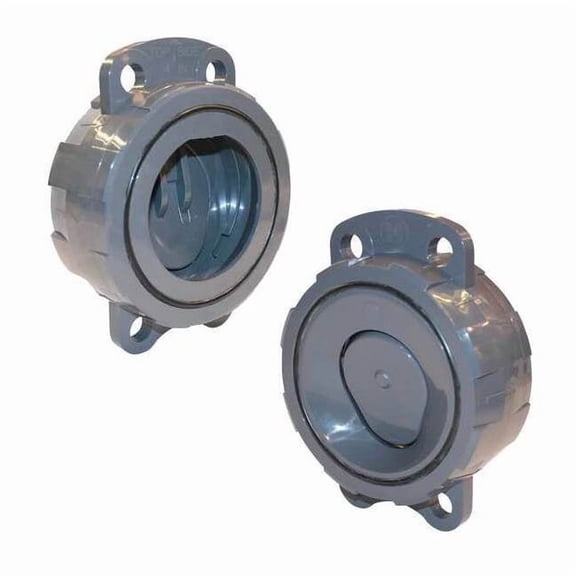 Hayward Flow Control Check Valve, Wafer, 4", PVC/EPDM WCV1400E