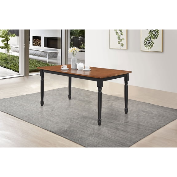 Hayward Walnut and Black Dining Table