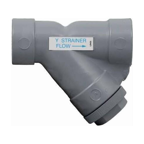 Y Strainer, 1-1/2" Pipe, Threaded, CPVC, 150 psi YS20150T