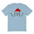 thumbnail image 1 of Haywood & Main Christmas Shrug Graphic Light Blue Men's Cotton T-Shirt, 1 of 1