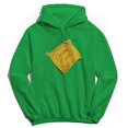 thumbnail image 1 of Haywood & Main Christmas Time Yellow Note Graphic Irish Green Men's Cotton Pullover Hoodie, 1 of 1