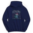 thumbnail image 1 of Haywood & Main Cyclical Salutations Festive Knit Graphic Navy Men's Cotton Pullover Hoodie, 1 of 1