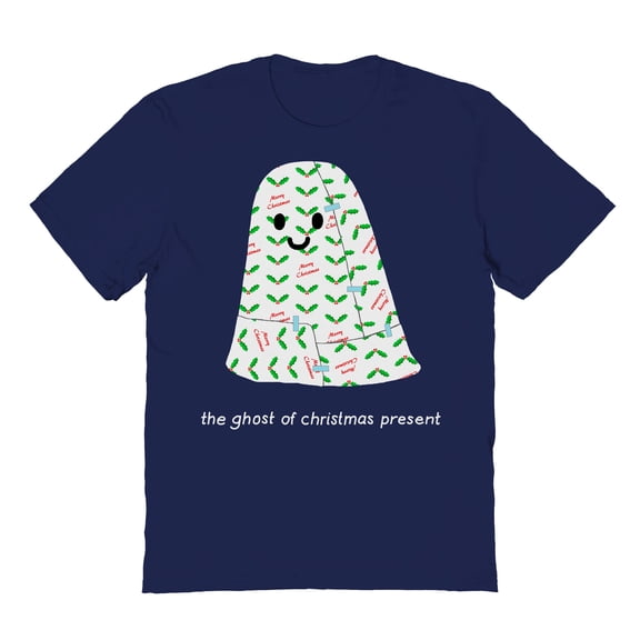 Haywood & Main Ghost Of Christmas Present Graphic Navy Men's Cotton T-Shirt