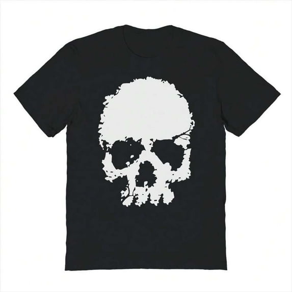 Haywood & Main Grunge Skulls Halloween Unisex Graphic Cotton Short-Sleeve T-Shirt