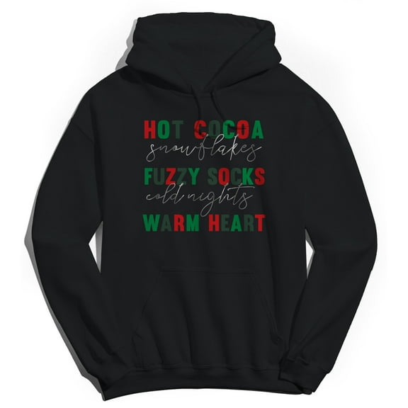 Haywood & Main Hot Cocoa Graphic Black Men's Cotton Pullover Hoodie