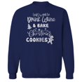 thumbnail image 1 of Haywood & Main I Just Want To Graphic Navy Men's Cotton Pullover Sweatshirt, 1 of 1