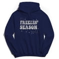 thumbnail image 1 of Haywood & Main It'S Freezin Season Graphic Navy Men's Cotton Pullover Hoodie, 1 of 1