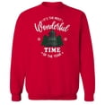thumbnail image 1 of Haywood & Main It'S The Most Wonderful Time Graphic Red Men's Cotton Pullover Sweatshirt, 1 of 1
