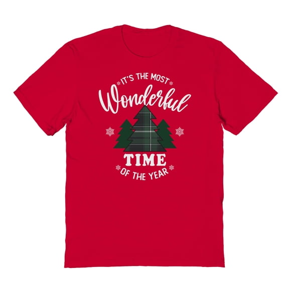 Haywood & Main It'S The Most Wonderful Time Graphic Red Men's Cotton T-Shirt