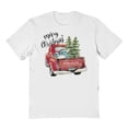 thumbnail image 1 of Haywood & Main Merry Chistmas Graphic White Men's Cotton T-Shirt, 1 of 1