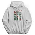 thumbnail image 1 of Haywood & Main Merry Stack Graphic White Men's Cotton Pullover Hoodie, 1 of 1