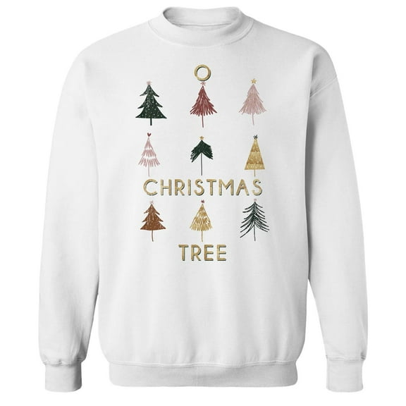 Haywood & Main O Christmas Tree 2 Graphic White Men's Cotton Pullover Sweatshirt