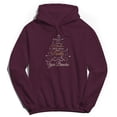 thumbnail image 1 of Haywood & Main O Christmas Tree Graphic Maroon Men's Cotton Pullover Hoodie, 1 of 1