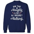 thumbnail image 1 of Haywood & Main On The Naughty List Graphic Navy Men's Cotton Pullover Sweatshirt, 1 of 1
