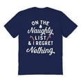 thumbnail image 1 of Haywood & Main On The Naughty List Graphic Navy Men's Cotton T-Shirt, 1 of 1