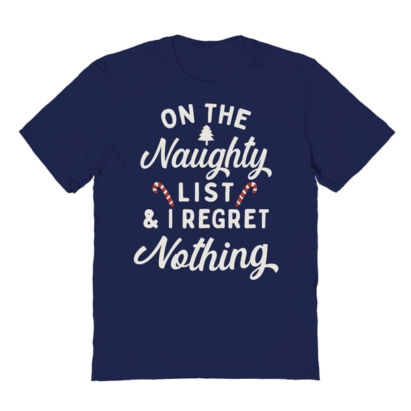 Haywood & Main On The Naughty List Graphic Navy Men's Cotton T-Shirt
