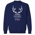 thumbnail image 1 of Haywood & Main Reindeer Graphic Navy Men's Cotton Pullover Sweatshirt, 1 of 1