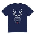 thumbnail image 1 of Haywood & Main Reindeer Graphic Navy Men's Cotton T-Shirt, 1 of 1