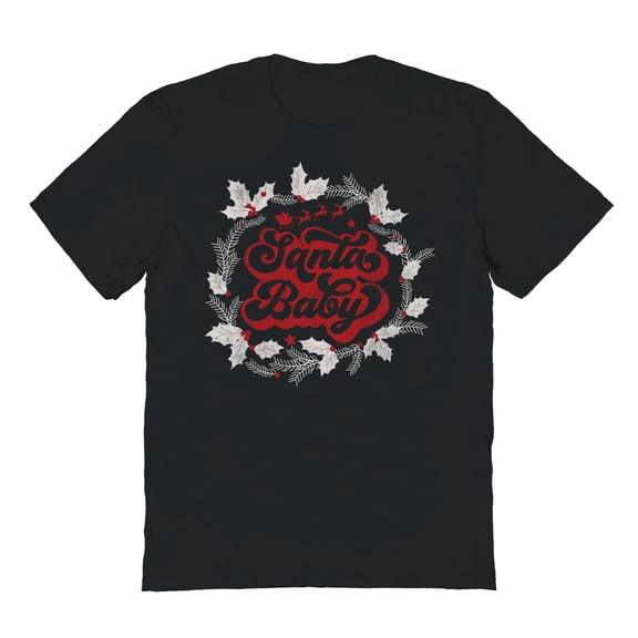 Haywood & Main Santa Baby Graphic Black Men's Cotton T-Shirt