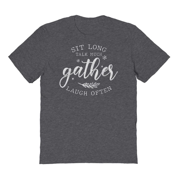 Haywood & Main Sit Long Talk Much Graphic Dark Heather Men's Cotton T-Shirt