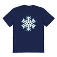 thumbnail image 1 of Haywood & Main Snowflake Graphic Navy Men's Cotton T-Shirt, 1 of 1