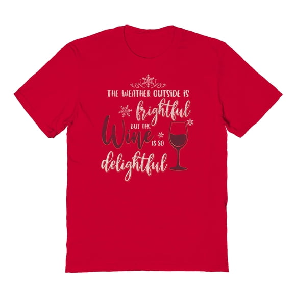 Haywood & Main The Weather Outside Graphic Red Men's Cotton T-Shirt