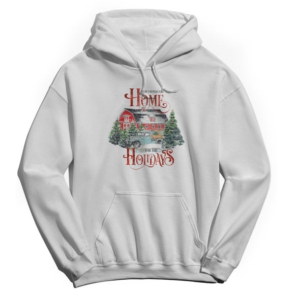 Haywood & Main There'S No Place Like Home Graphic White Men's Cotton Pullover Hoodie