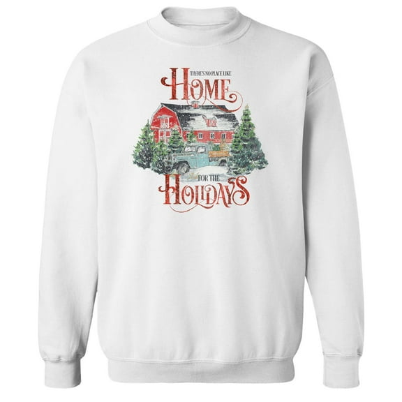Haywood & Main There'S No Place Like Home Graphic White Men's Cotton Pullover Sweatshirt