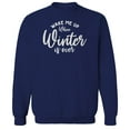 thumbnail image 1 of Haywood & Main Wake Me Up Graphic Navy Men's Cotton Pullover Sweatshirt, 1 of 1