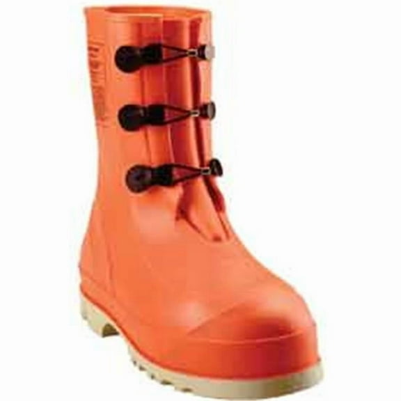 HazProof Steel Toe Boots, Orange & Cream, Sure Grip Outsole, Size 11
