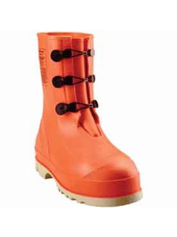 HazProof Steel Toe Boots, Orange & Cream, Sure Grip Outsole, Size 11