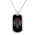 thumbnail image 1 of Hazard To Your Health Caduceus Biker Motorcycle Chopper Military Dog Tag Pendant Necklace with Chain, 1 of 5