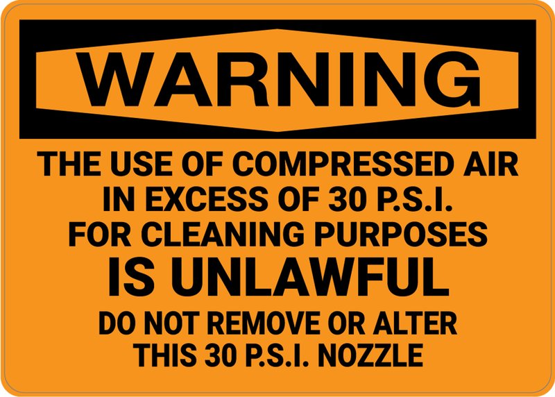 Hazard Use Of Compressed Air For Cleaning Is Unlawful Retro Vintage