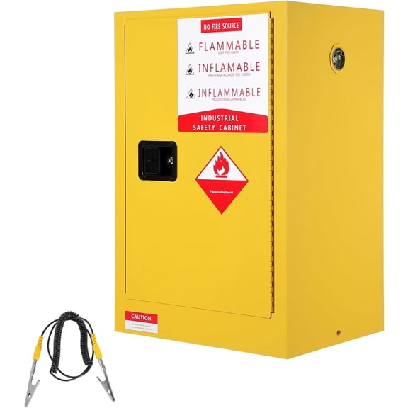 Hazardous Storage Cabinets, Flammable Cabinet, Cold-Rolled Steel Flammable Liquid Storage Cabinet Auto Closing Door for Industrial Use, Flammable Safety Cabinet, Cold-Rolled Steel Fire Resistant