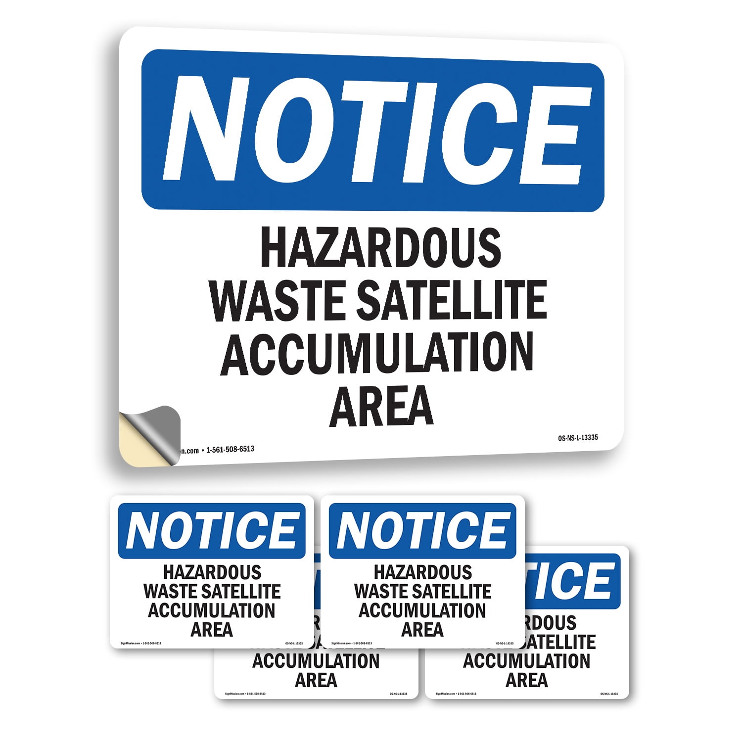 Nasa Contamination Control Sticker Hazardous Waste Satellite Accumulation Area OSHA Notice Vinyl Decal ...