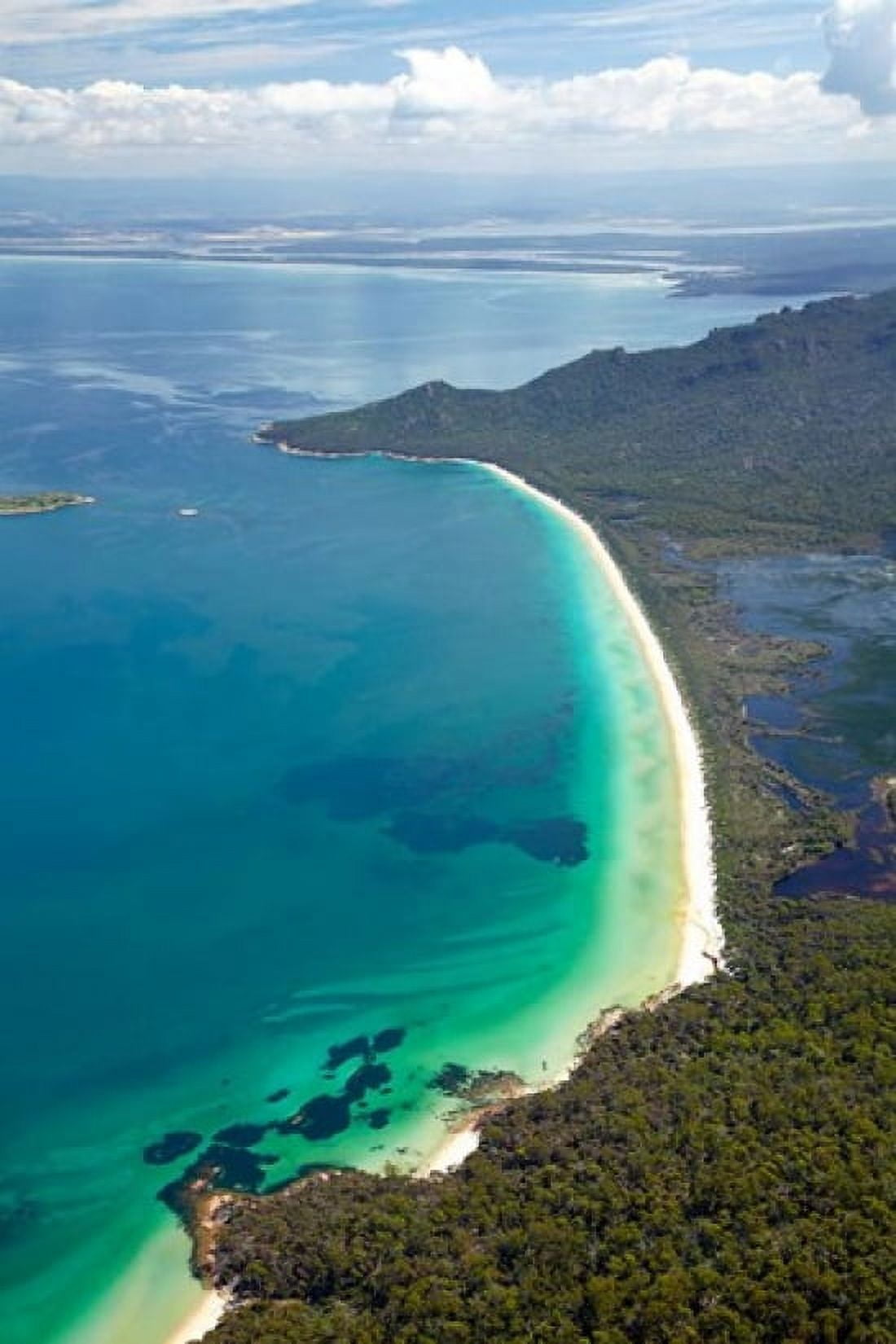 Hazards Beach Coastline Freycinet Tasmania Australia Canvas Art - David Wall  DanitaDelimont (19 x 29)