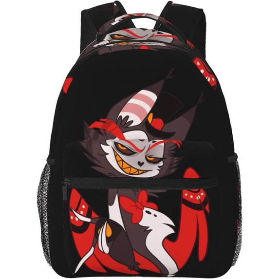 Hazbin Anime Hotel Backpacks HighCapacity Bag Adjustable Backpacks Casual Outdoors Travel Daypack