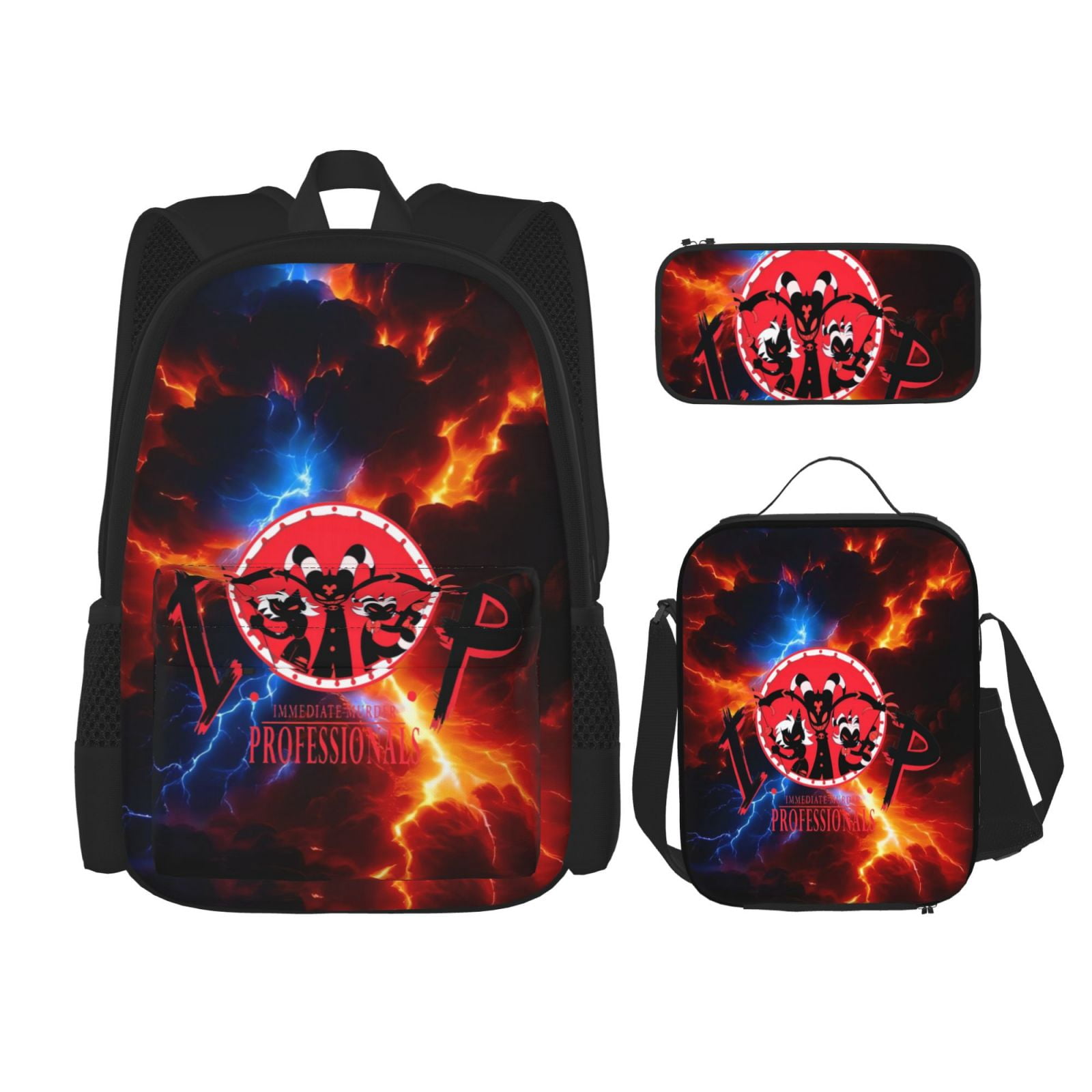 Hazbin Hote 3-Piece Backpack Set,backpacks ,lunch bag ,case combination ...