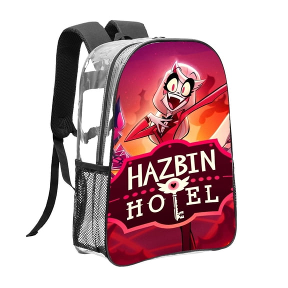 Hazbin Hote Pattern Transparent Backpack Lightweight And fashionable Showcasing Personality And Leading The Trend