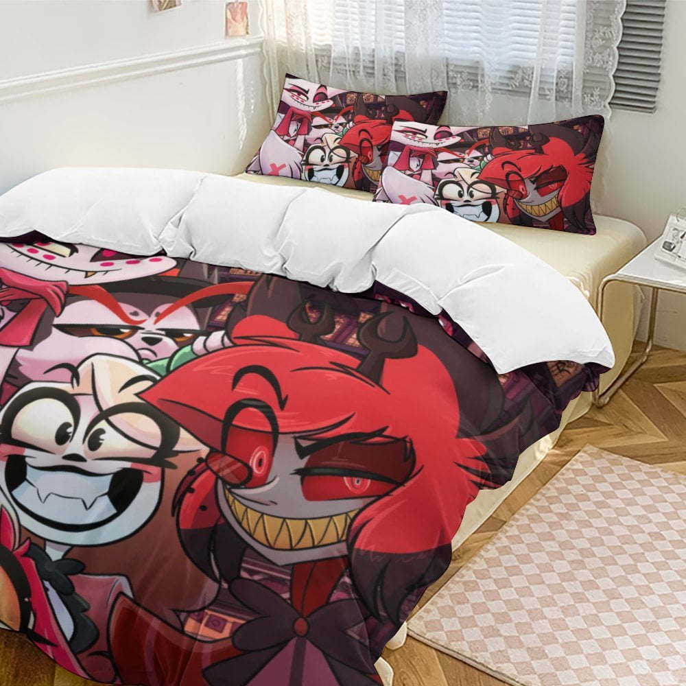 Hazbin Hotel 3-Piece Bedding Set Soft Warm And Comfortable Soft Bed Set ...
