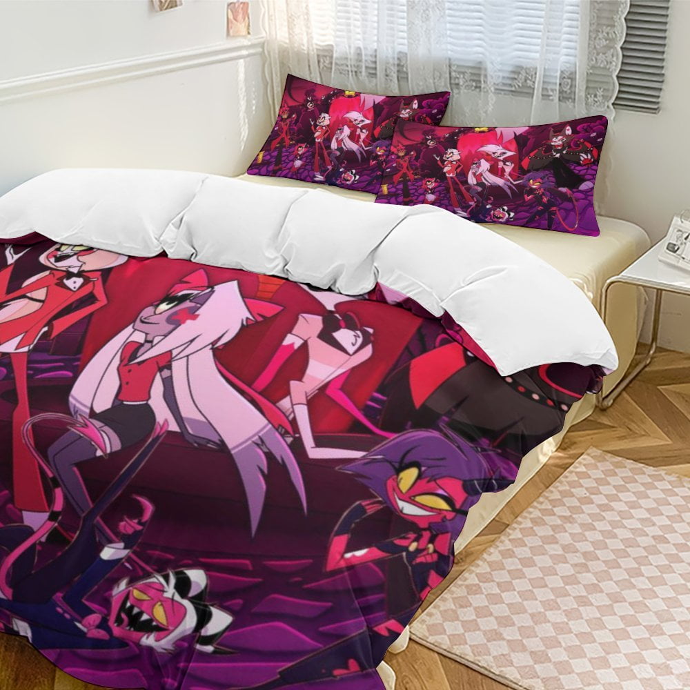 Hazbin Hotel 3-Piece Bedding Set Soft Warm And Comfortable Soft Bed Set ...