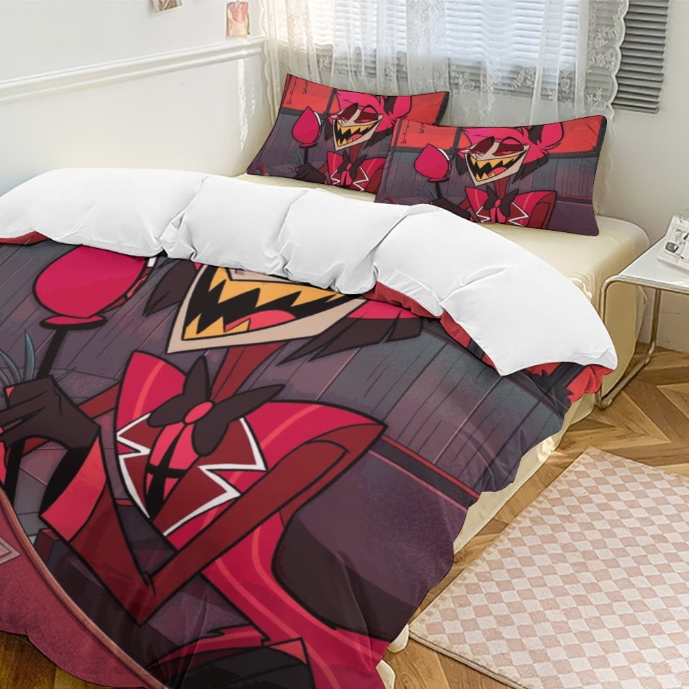 Hazbin Hotel 3-Piece Bedding Set Soft Warm And Comfortable Soft Bed Set ...