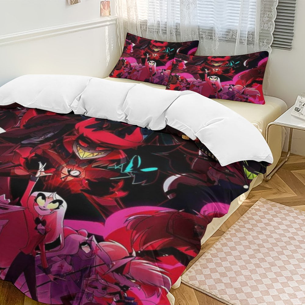 Hazbin Hotel 3-Piece Bedding Set Soft Warm And Comfortable Soft Bed Set ...