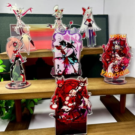 Hazbin Hotel Acrylic Standee: Alastor Vox Angel Dust Stand Anime Figure Model Fans Gift (1 standee)