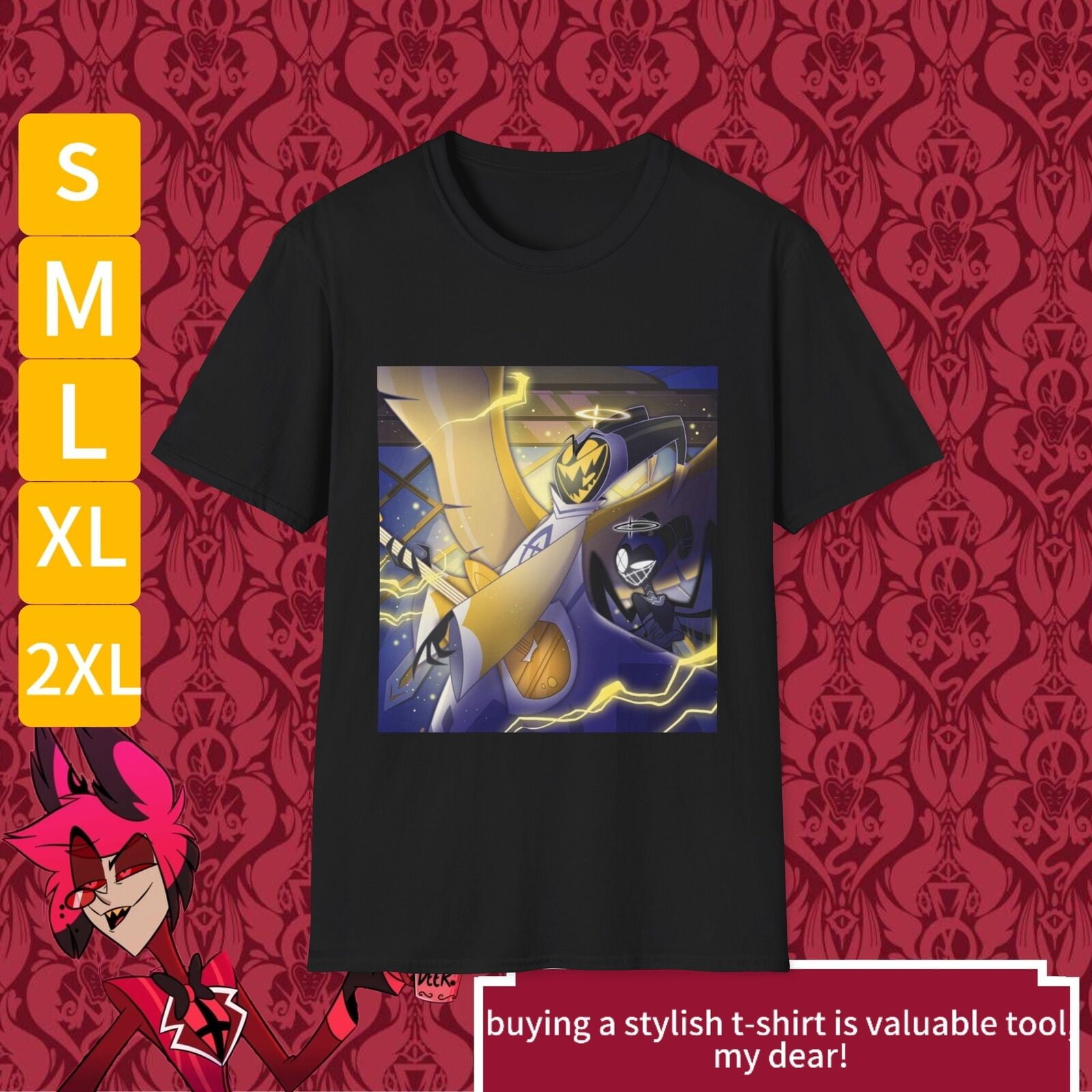 Hazbin Hotel Adam Lute Alastor Helluva Boss Unisex Softstyle TShirt