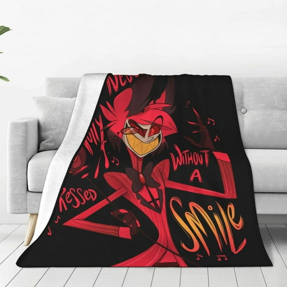 Hazbin Hotel Alastor Blanket Soft Plush Flannel Fleece Throw Blankets Bedspreads for Couch Bed Sofa 40x50