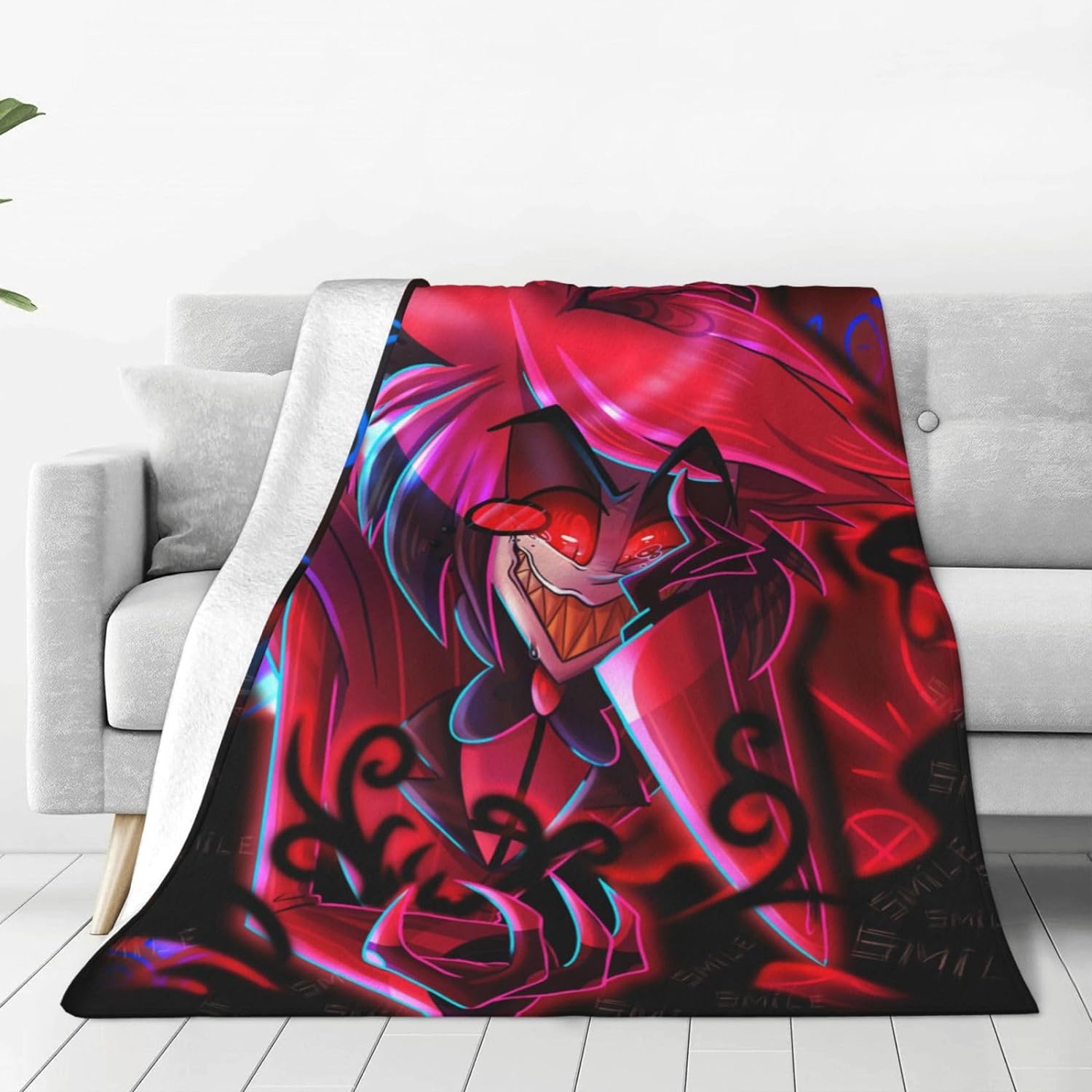 Hazbin Hotel Alastor Blanket Soft Plush Flannel Fleece Throw Blankets ...