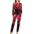 thumbnail image 1 of Hazbin Hotel Alastor Womens Pajama Set Loungewear Cozy Soft House Wear Sets Long Sleeve Round Neck T Shirt Top Bottom Pants Sleepwear, 1 of 9