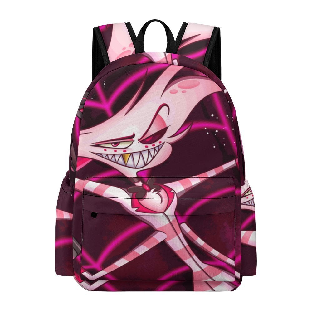 Hazbin Hotel Angel Dust Adjustable Backpack Laptop Daypack Student ...