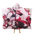 thumbnail image 1 of Hazbin Hotel Animation Hooded Blanket Soft Warm Cloak Wearable Blanket Hoodie For Kids Adult Cozy Flannel Fleece Bedding Throw Hooded Blanket, 1 of 7
